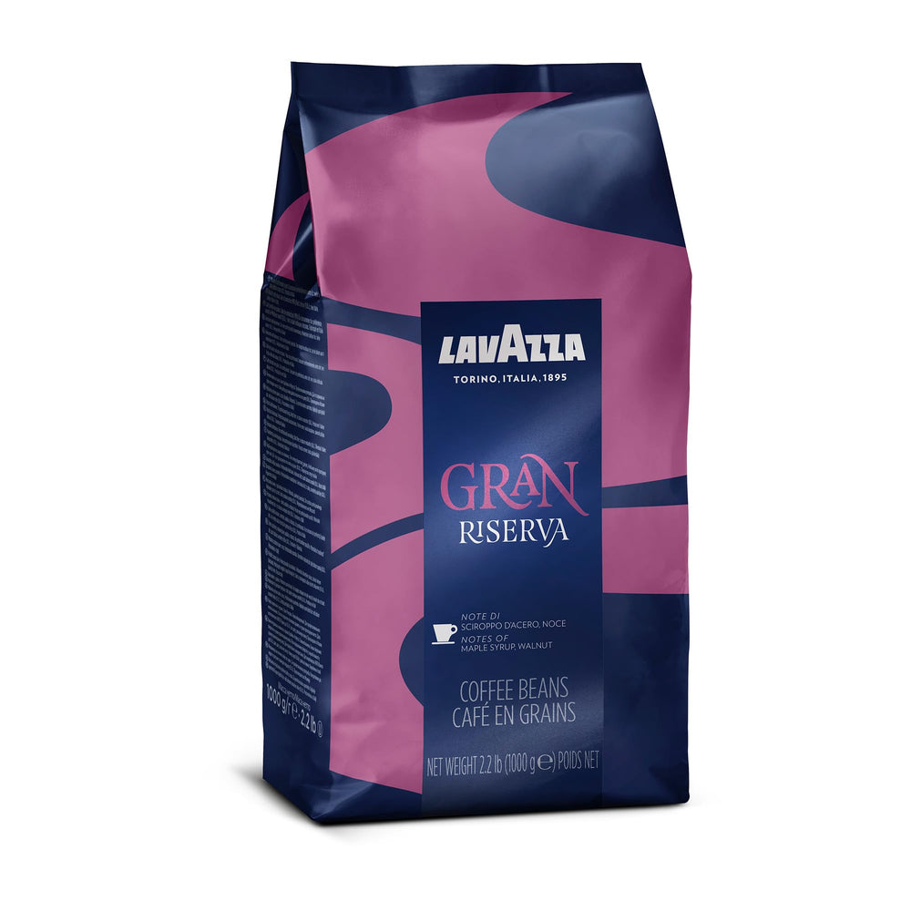 Roast color comparison of Lavazza Gran Riserva displaying dark roast depth