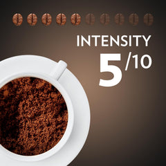 Lavazza open can revealing medium-ground coffee and aroma preservation