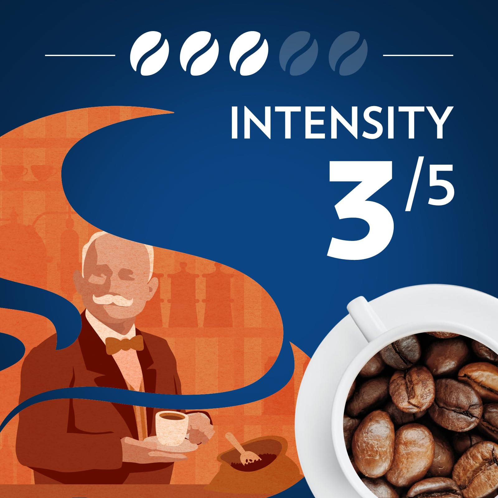 Lavazza coffee being poured from carafe, showing aroma and clarity