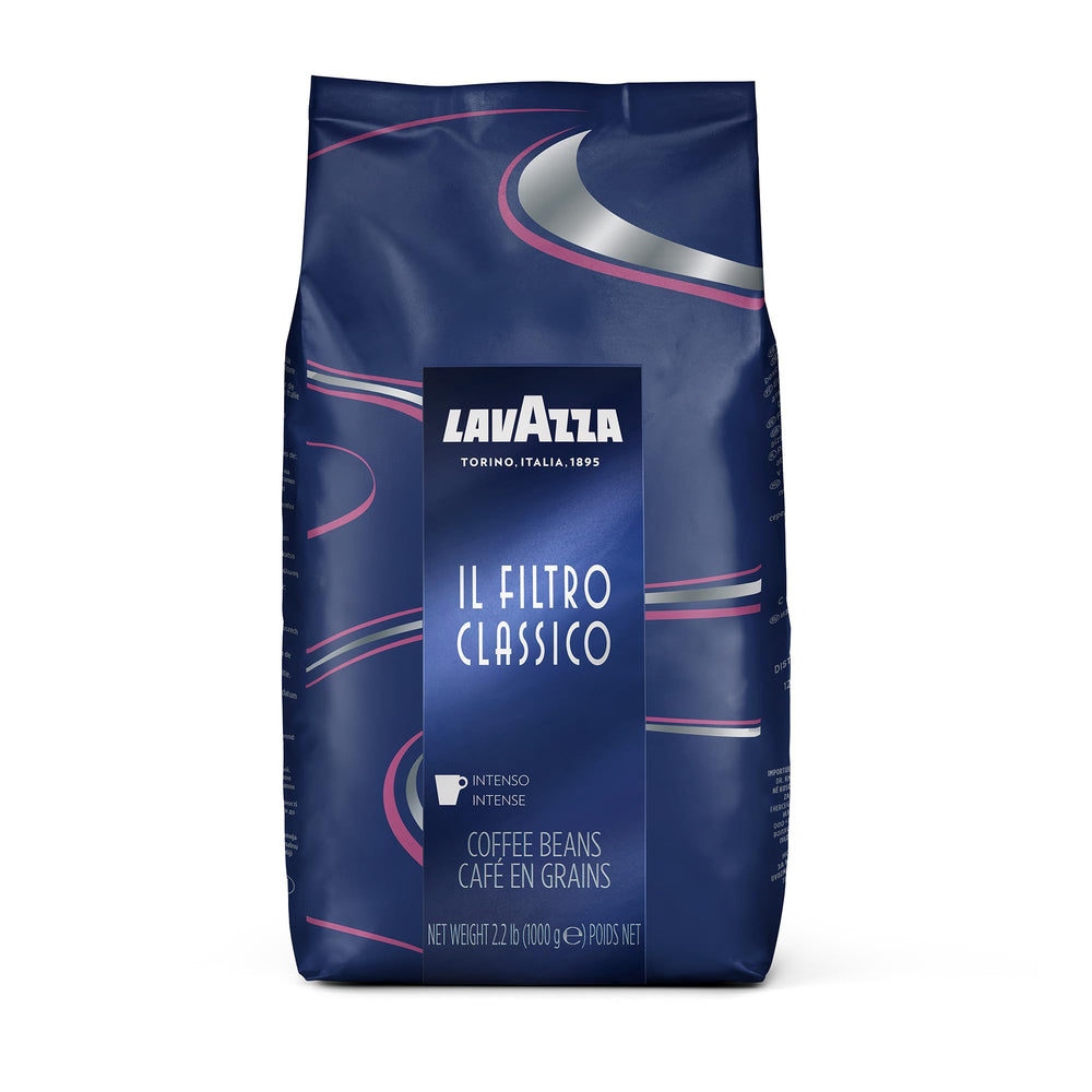 Lavazza front packaging showing 2.2 lb bag and brand benefit of freshness