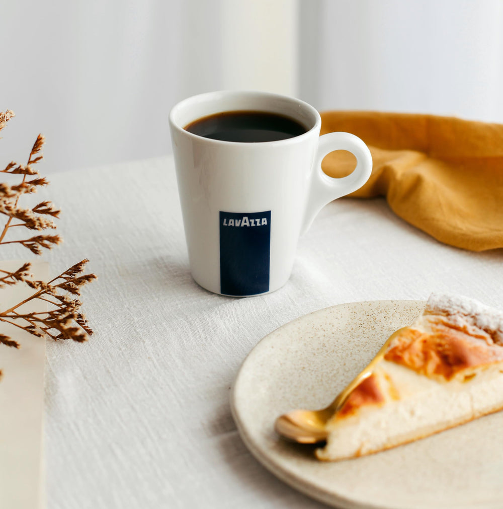 Lavazza bag label close-up showing blend composition and roast details
