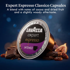 Lavazza Intenso espresso pour with thick crema showing rich extraction benefit
