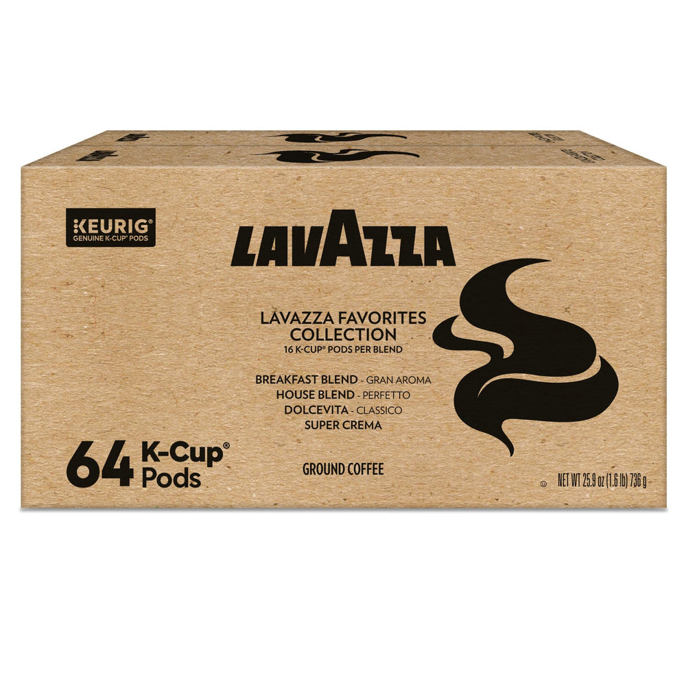 Lavazza close-up of a K-Cup pod showing pod detail and freshness