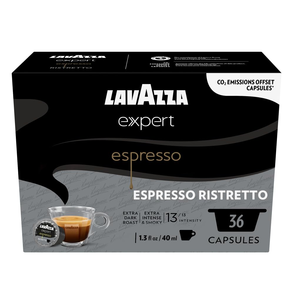 Lavazza espresso cup on kitchen counter illustrating café-quality convenience at home