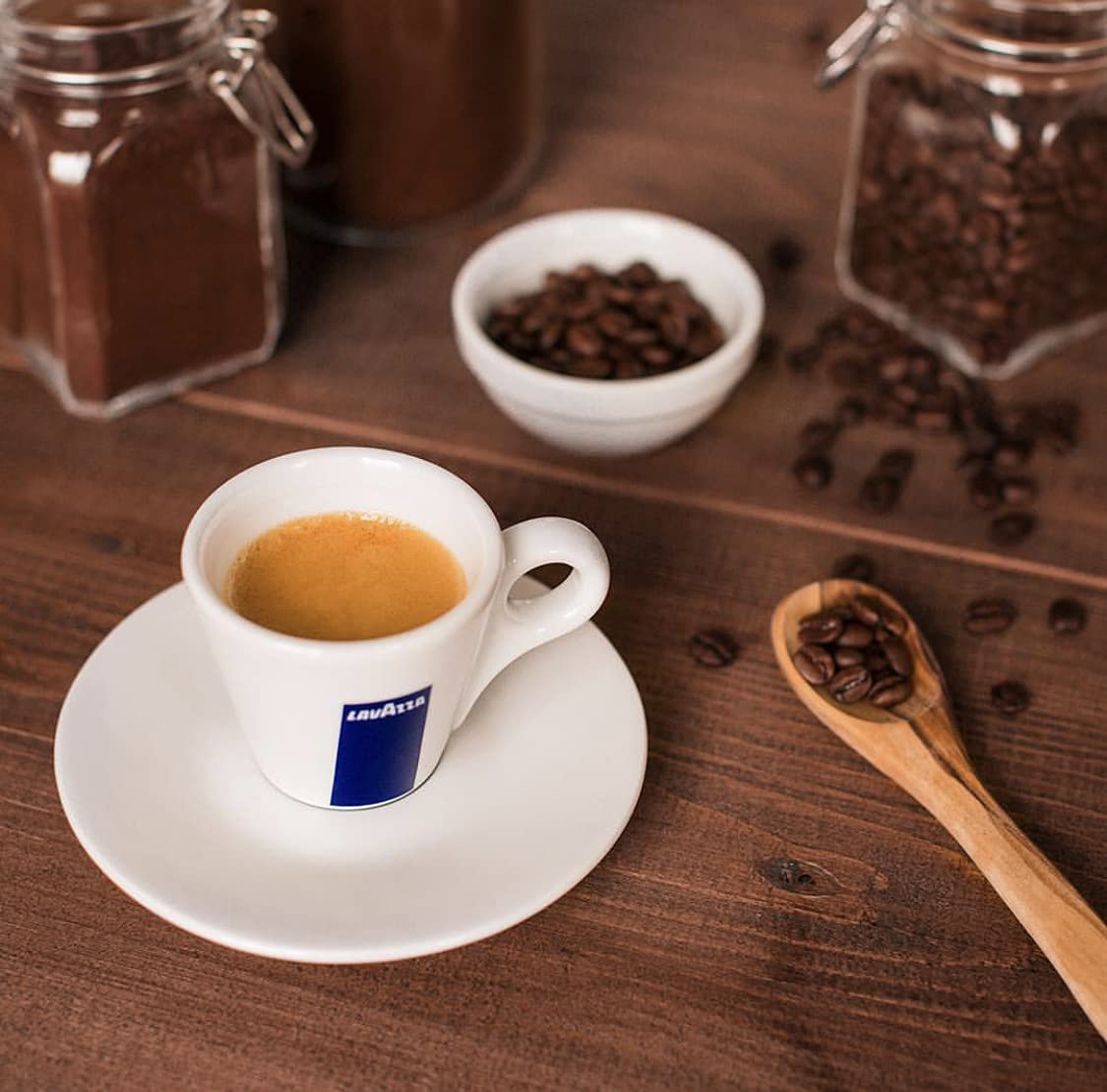 Lavazza label detail showing origin and composition for informed buyers