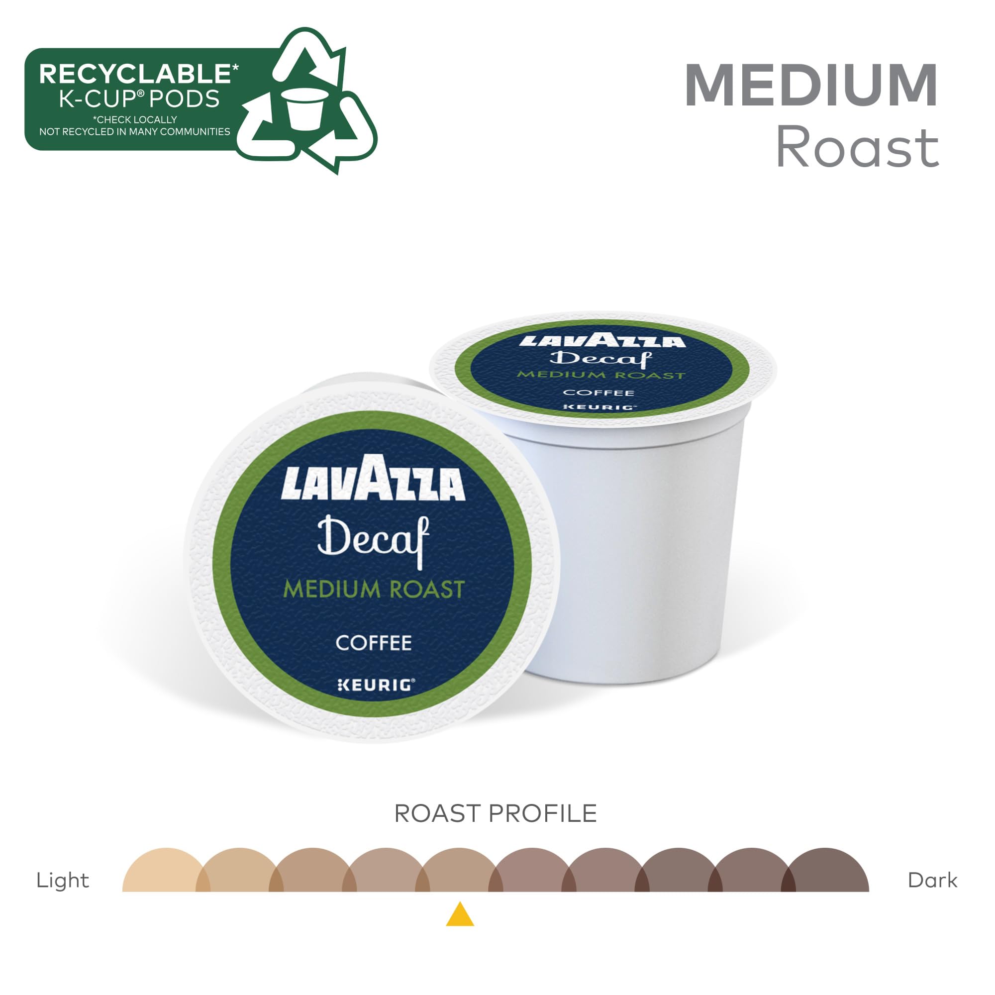 Lavazza opened box with six packs of ten pods, clear organized portioning