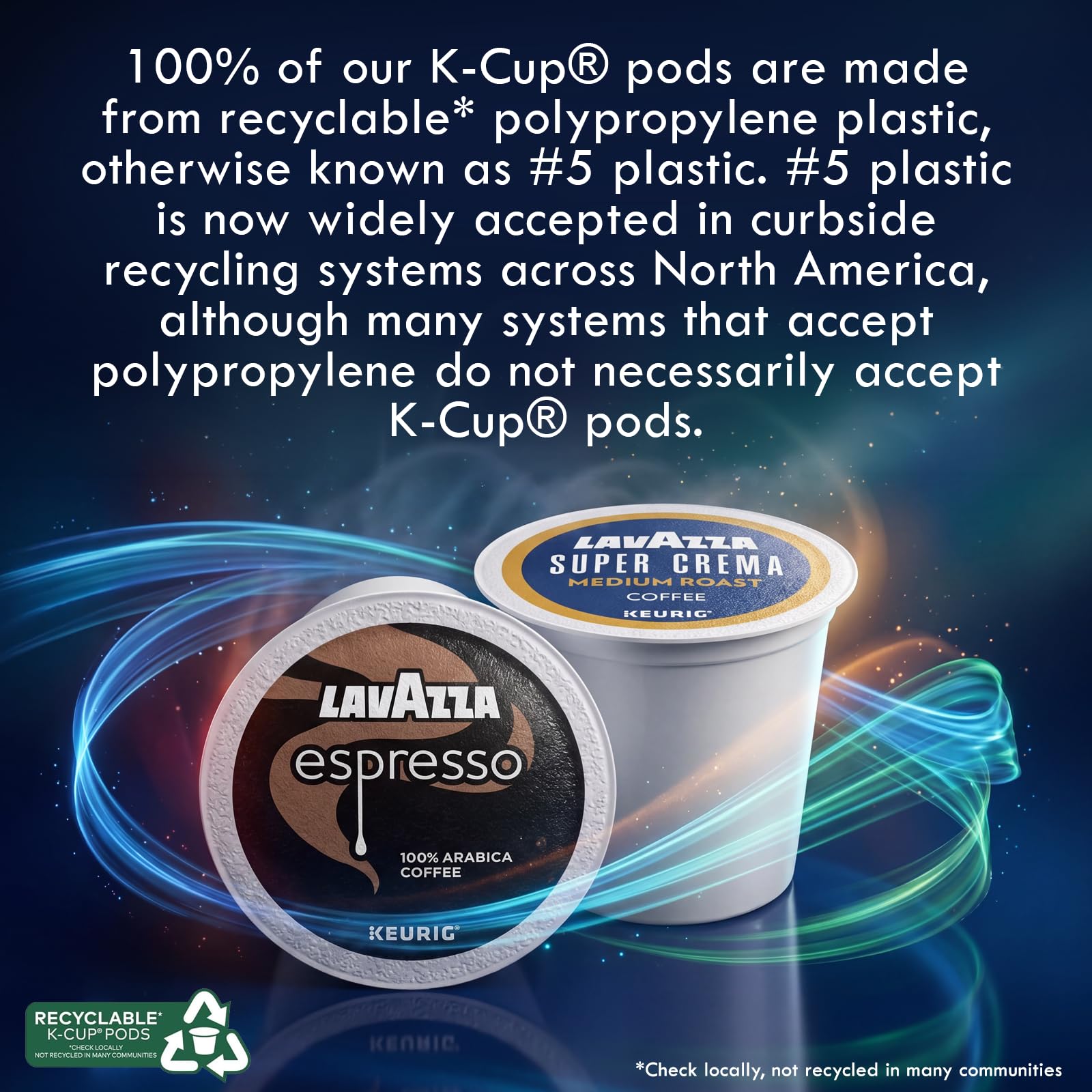 Lavazza pack label close-up showing expiration date and freshness tracking benefit