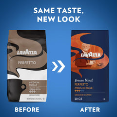 Lavazza Perfetto close-up of ground coffee texture highlighting velvety body
