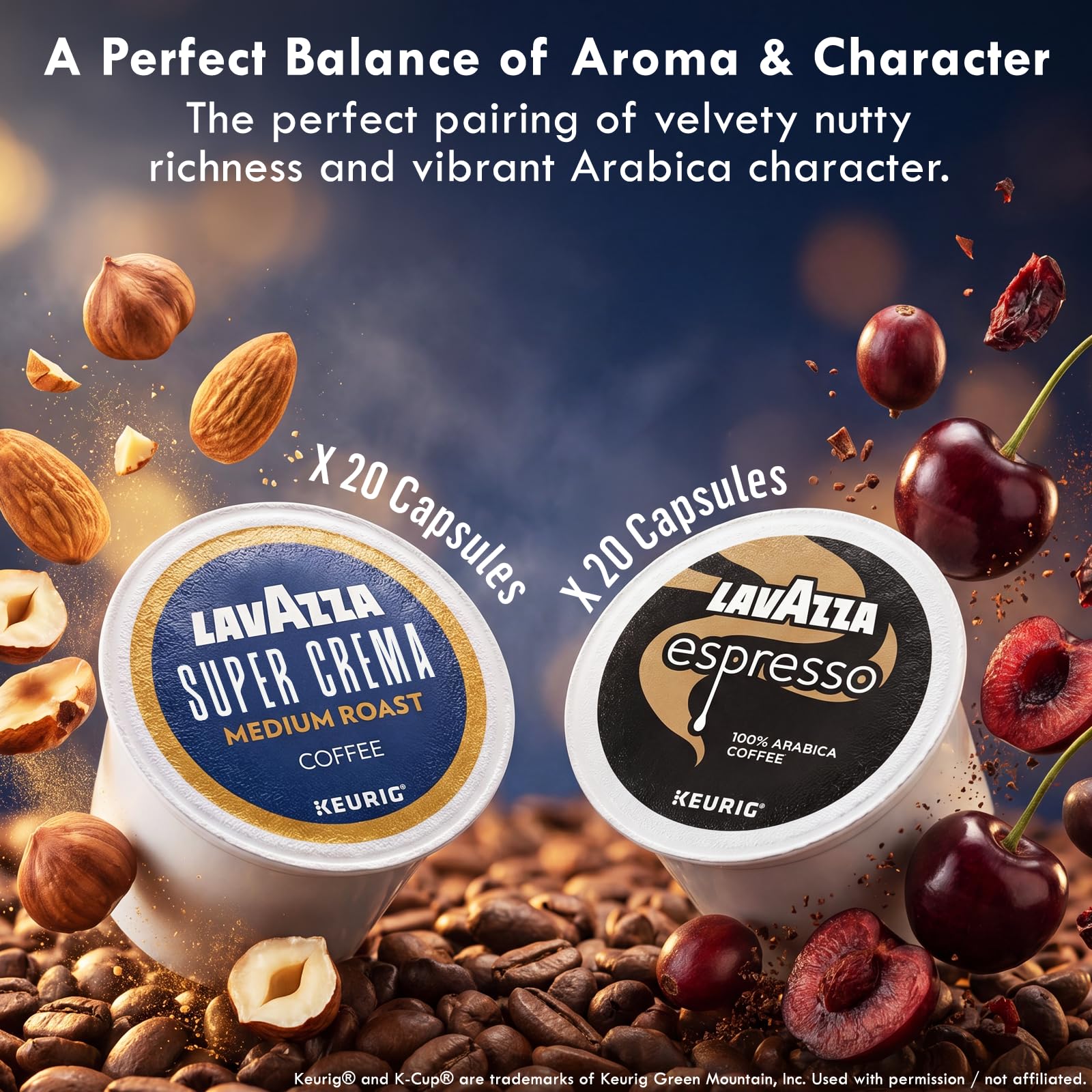 Lavazza pods close-up showing capsule texture and reliable portioning benefit