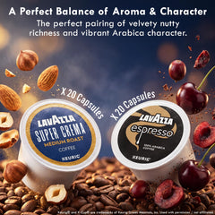 Lavazza pods close-up showing capsule texture and reliable portioning benefit