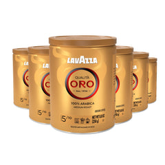 Lavazza Qualità Oro front tin showing packaging and premium appeal