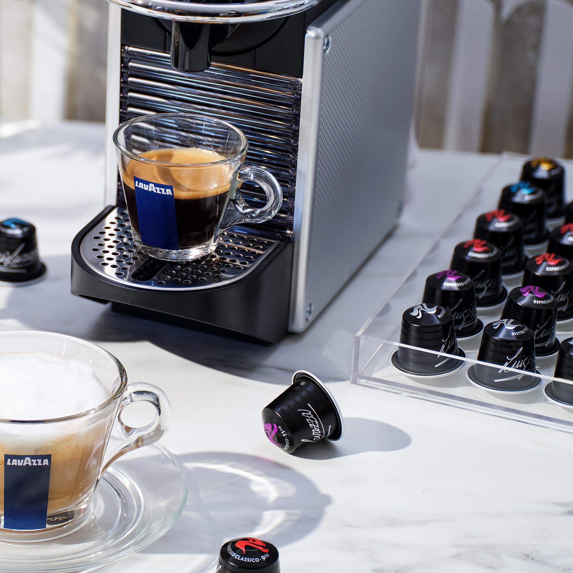 Lavazza Ristretto poured shot showing intense crema and bold flavor