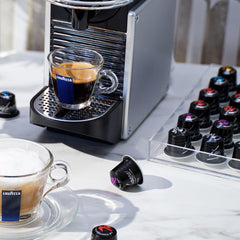 Lavazza Ristretto poured shot showing intense crema and bold flavor
