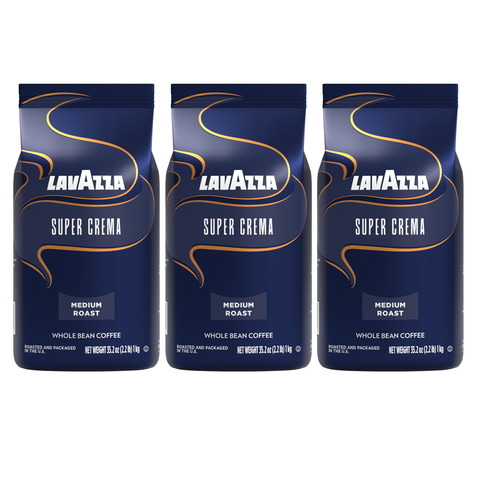 Lavazza Super Crema front packaging showing brand and blend benefits