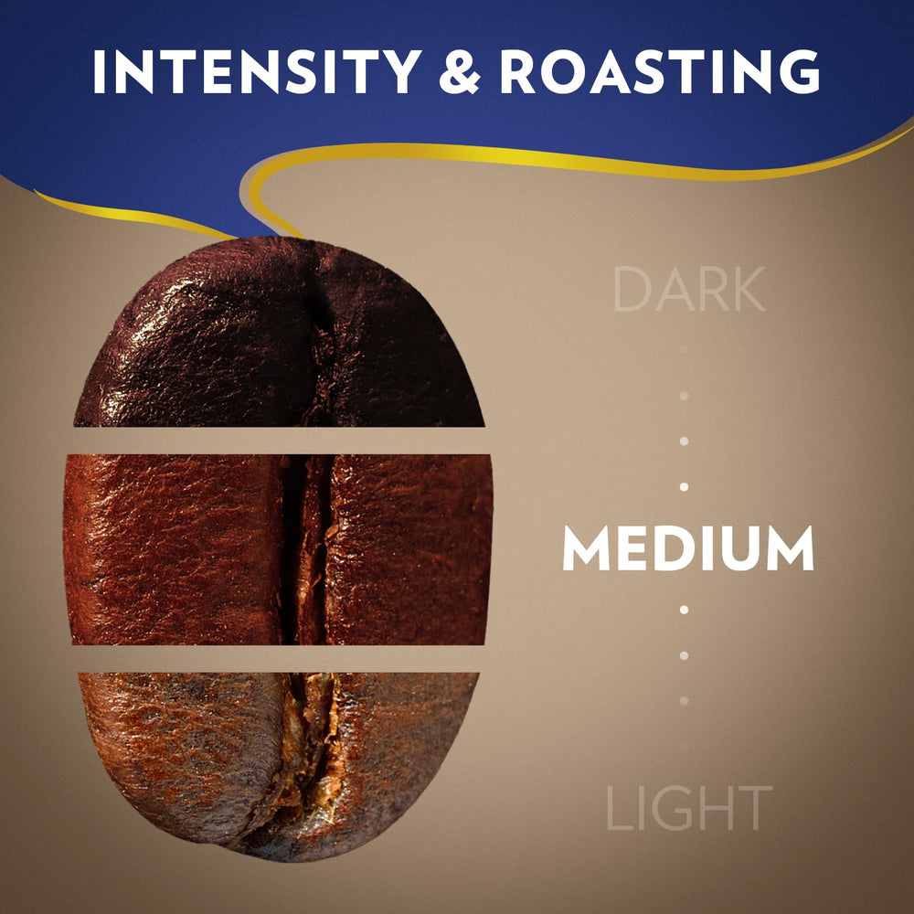 Lavazza label and freshness seal close-up preserving aroma and quality