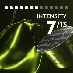 Hand holding Lavazza capsules to show portability and single-serve convenience benefit