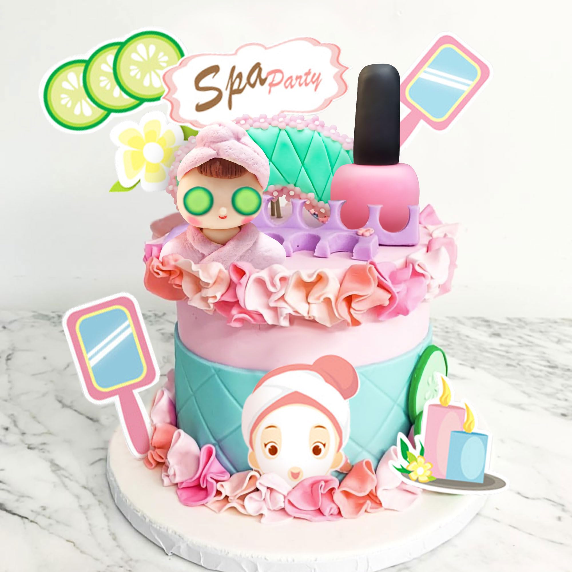 LaVenty cupcake display with 12 picks showing coordinated presentation