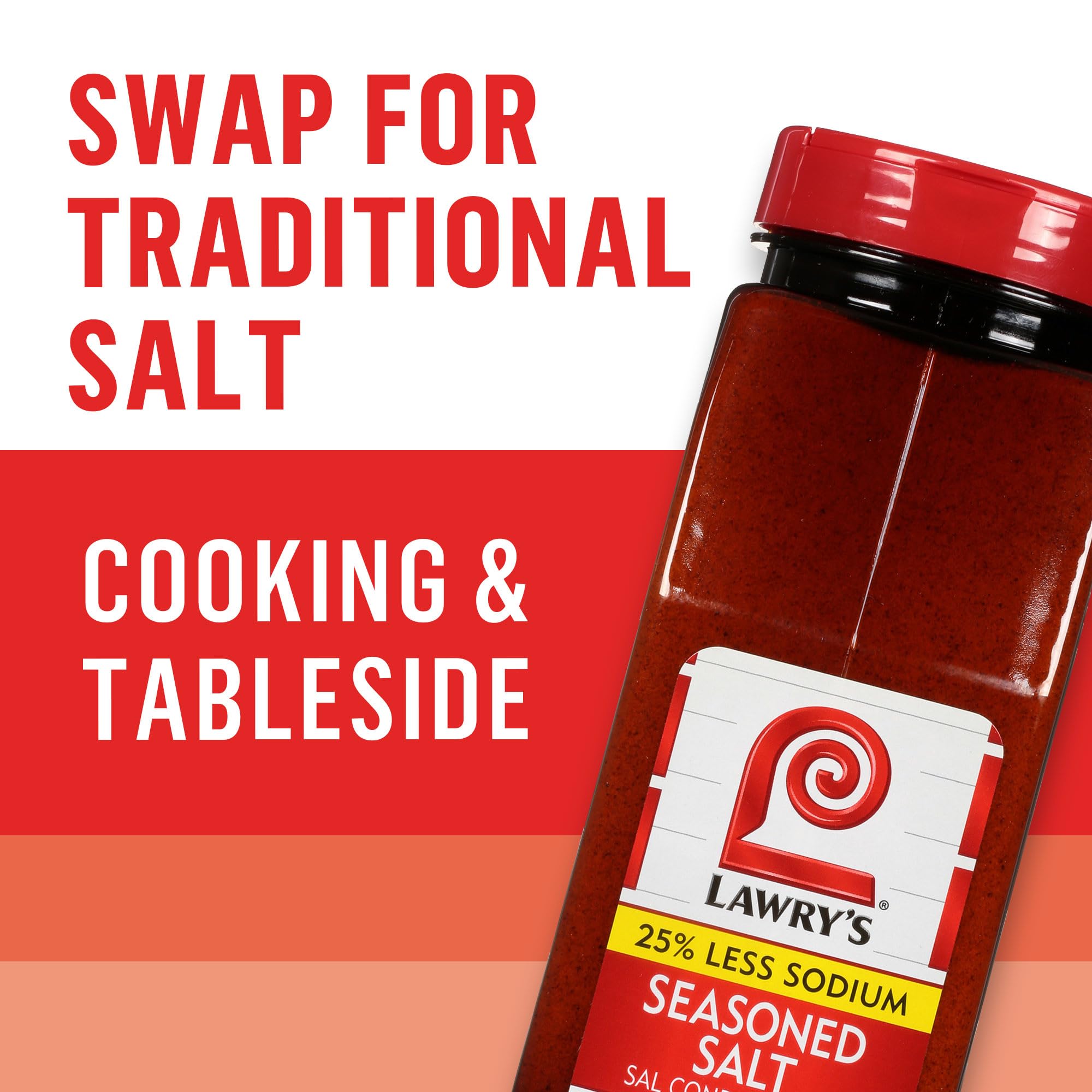 Lawry's sprinkled on roasted chicken to illustrate savory flavor enhancement