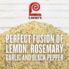 Lawry's close-up of rosemary and garlic flakes highlighting aromatic herbs