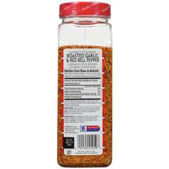 Lawry's seasoning close-up revealing roasted garlic and red bell pepper texture for flavor boost
