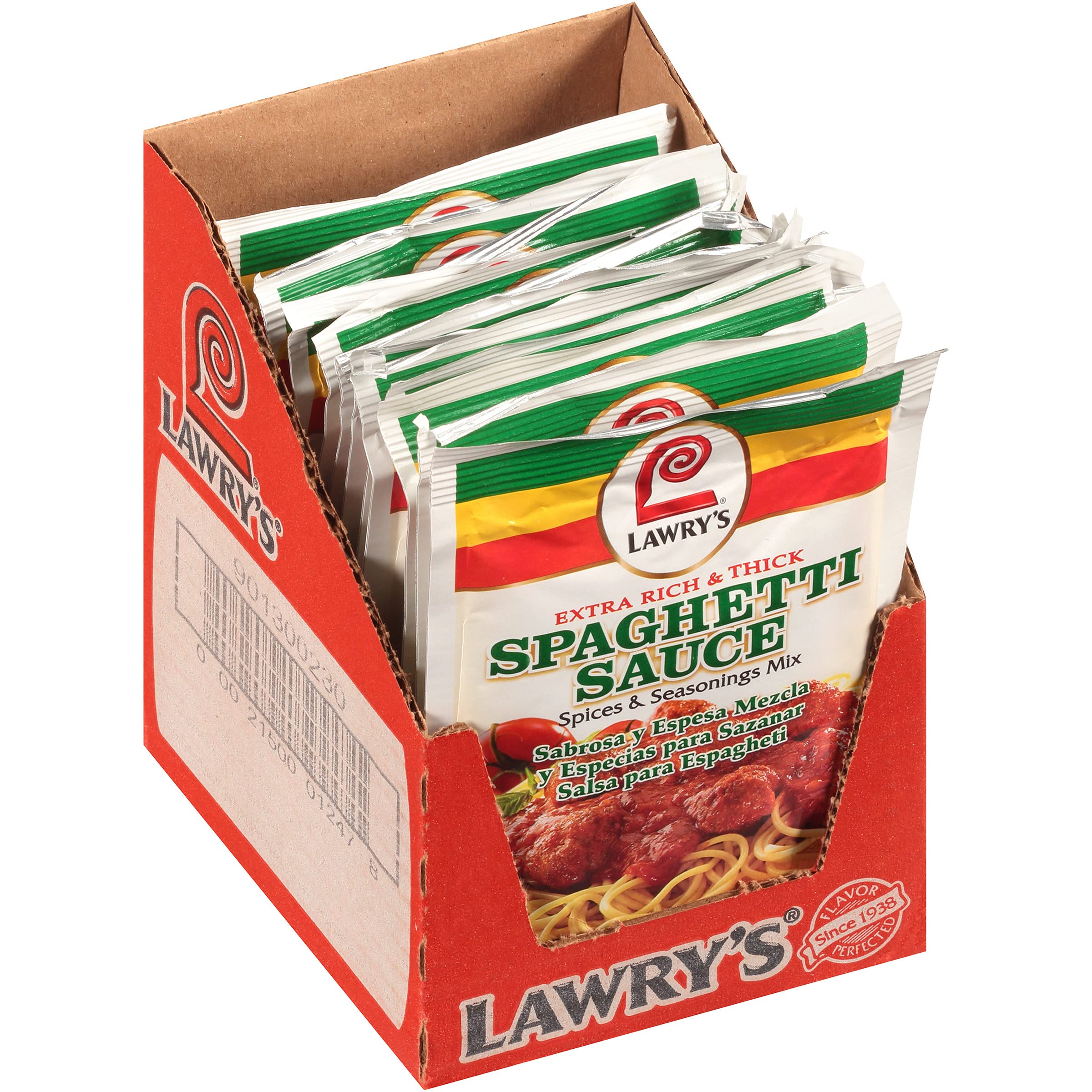Lawry's front packaging showing product and convenient pack for quick sauces