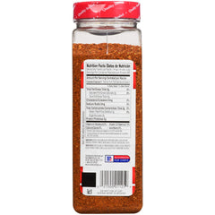 Lawry's seasoning close-up on spoon highlighting texture and salt-free benefit