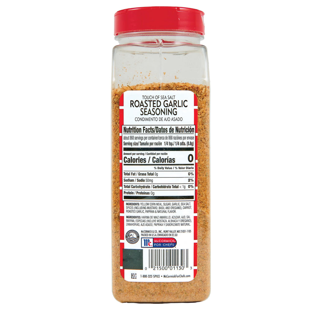 Lawry's roasted garlic blend close-up showing texture and visible herbs for flavor preview