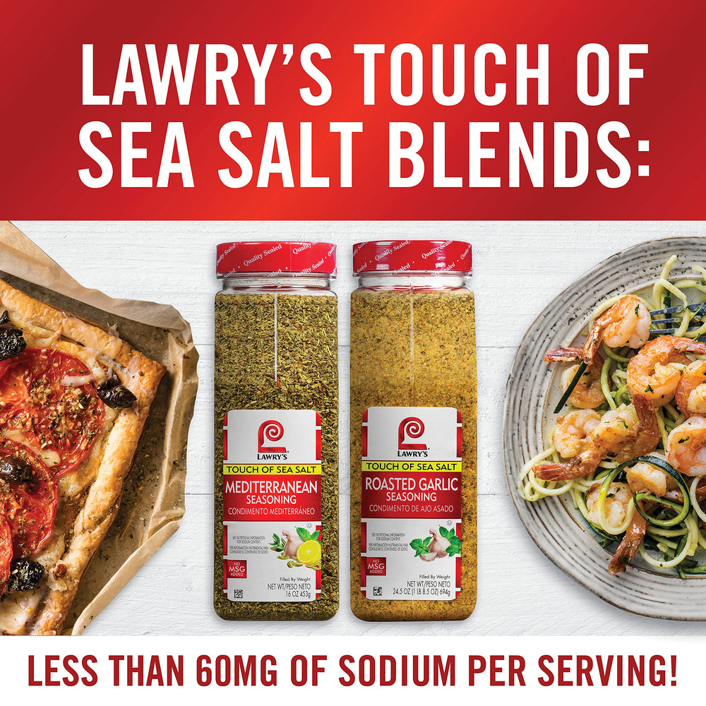 Lawry's label detail showing kosher and vegan icons to support dietary needs