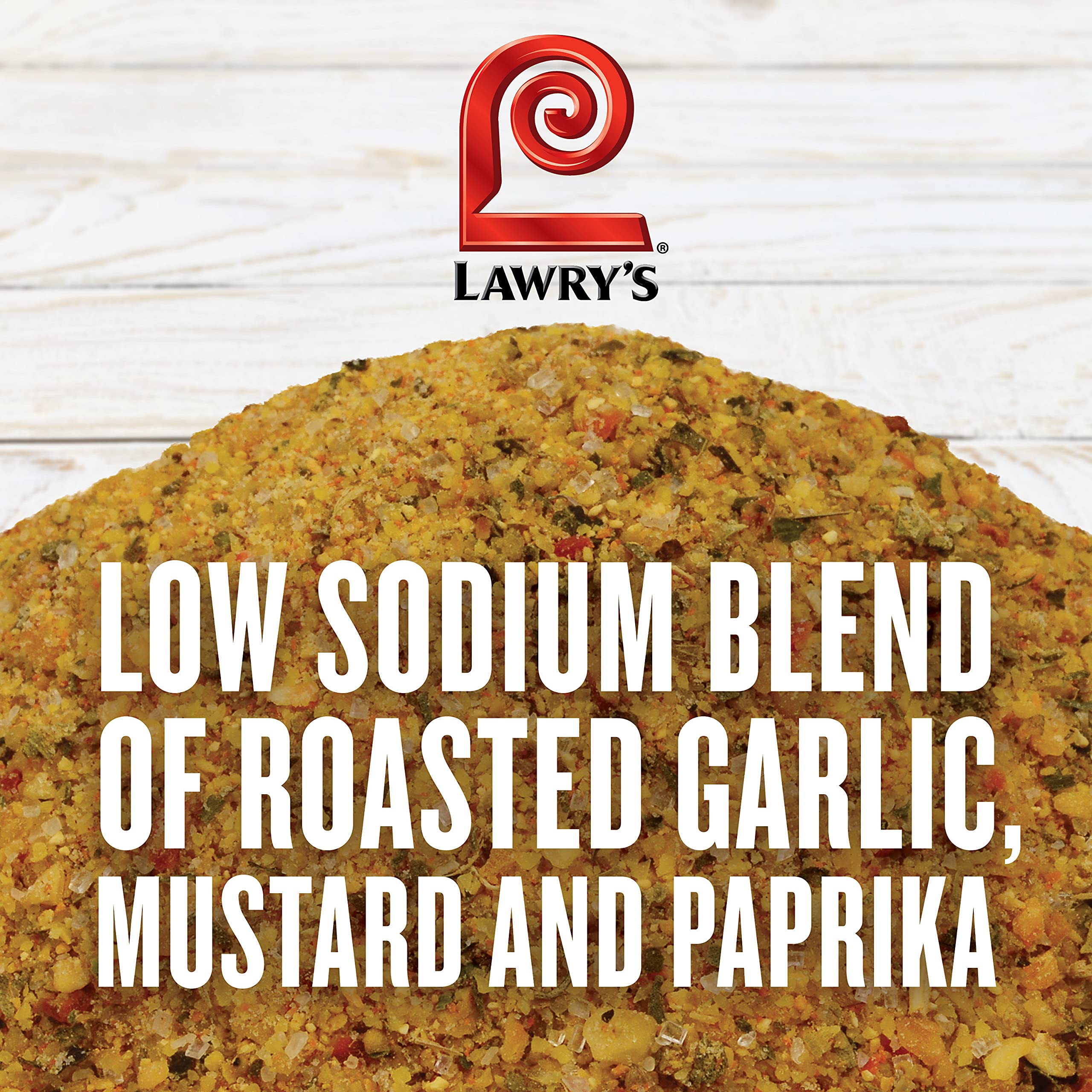 Lawry's shaker top view demonstrating quick sprinkle use for fast seasoning