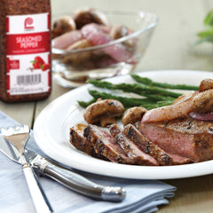 Lawry's sprinkled on scrambled eggs adding bright color and savory boost