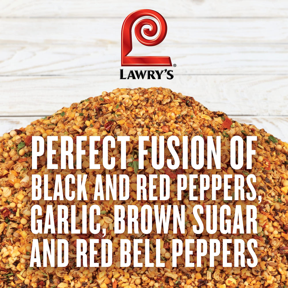 Lawry's seasoning dusted on roasted vegetables adding savory flavor