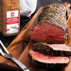 Lawry's split lid detail for easy shaking or spooning and portion control
