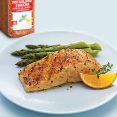 Roast chicken crusted with Lawry's rub delivering aromatic basil and crisp color