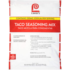 Lawry's front packet showing branding and size for reliable portioning