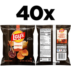 Lay's barbecue close-up of chip texture highlighting crispness and seasoning appeal