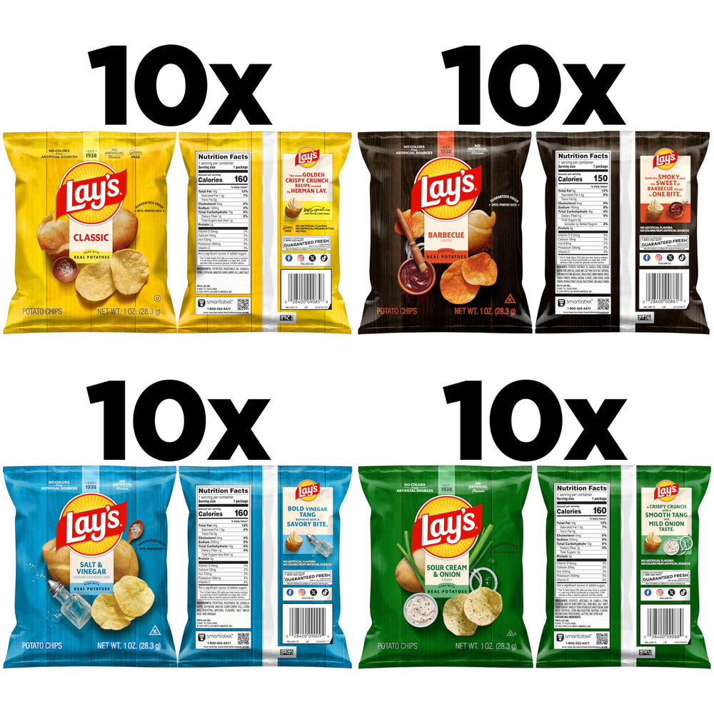 Lay's Classic 1 oz bag close-up highlighting crispy texture and simple flavor