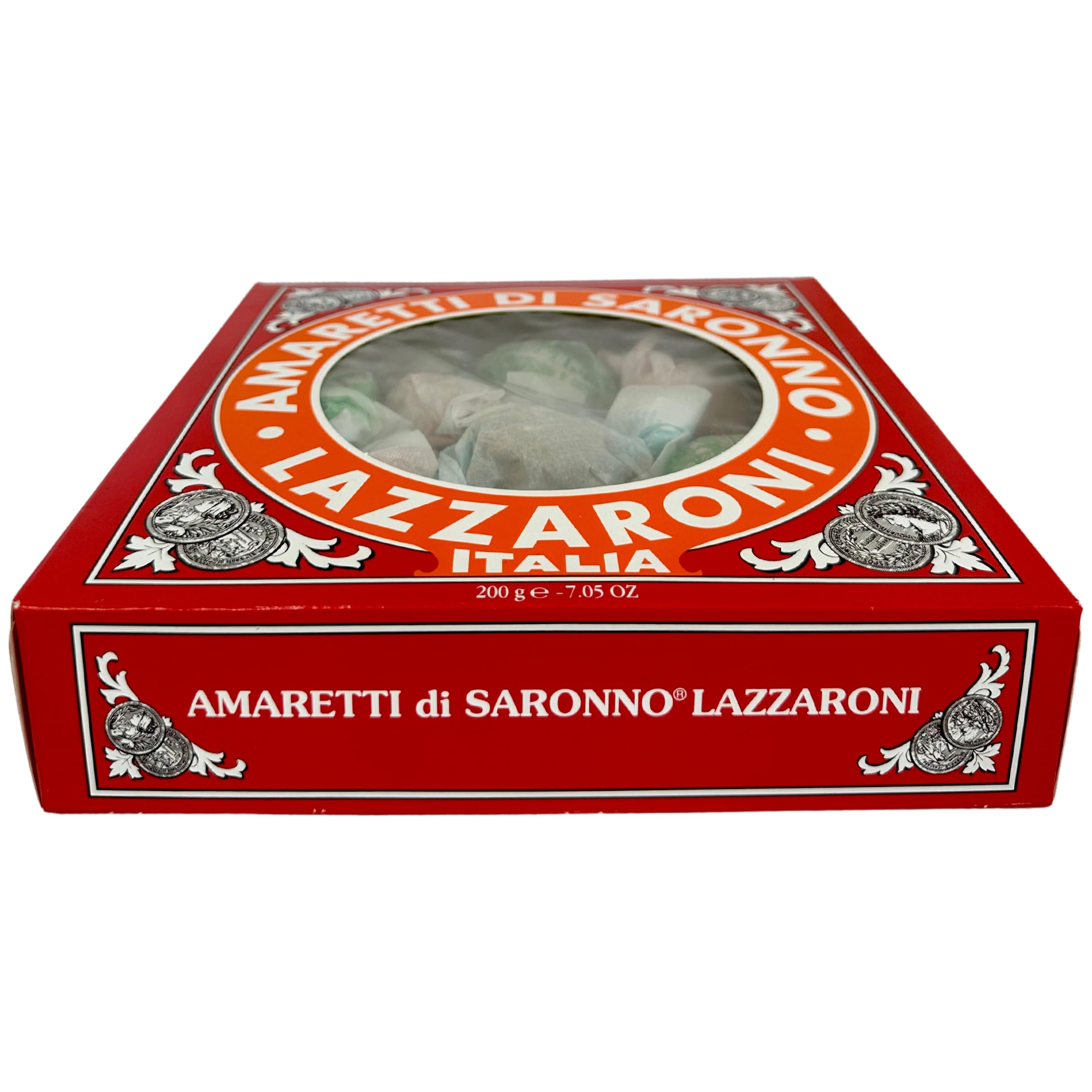 Lazzaroni close-up of crunchy amaretti texture highlighting sugar-crystal crunch