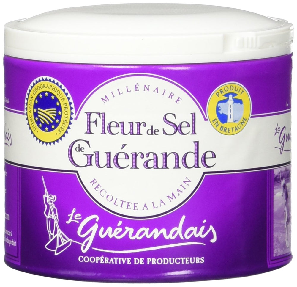 LE GUÉRANDAIS front packaging showing twin 4.4 oz jars and gourmet finishing salt