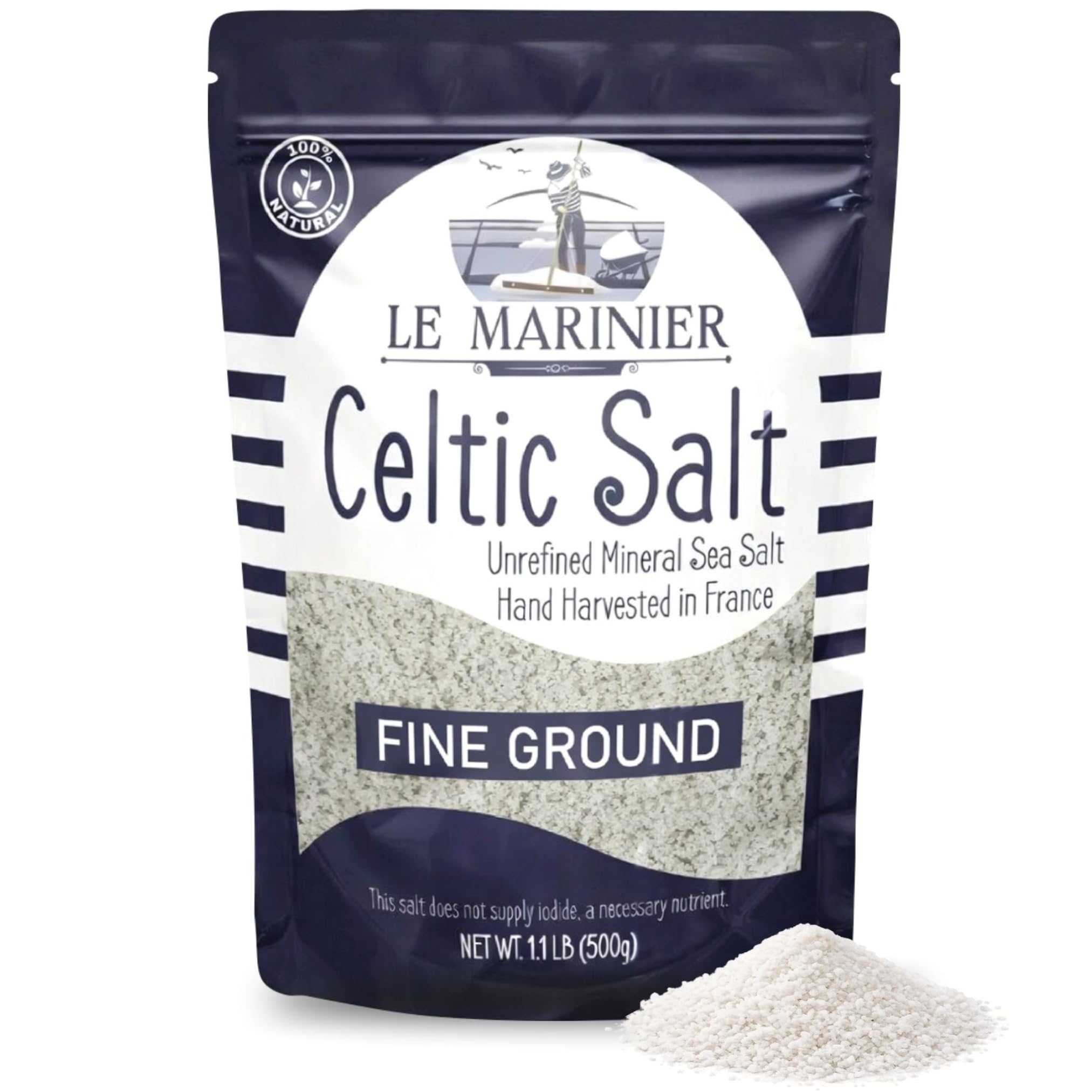 Le Marinier front package showing 1.1lb bag and natural branding benefit: clear product identity