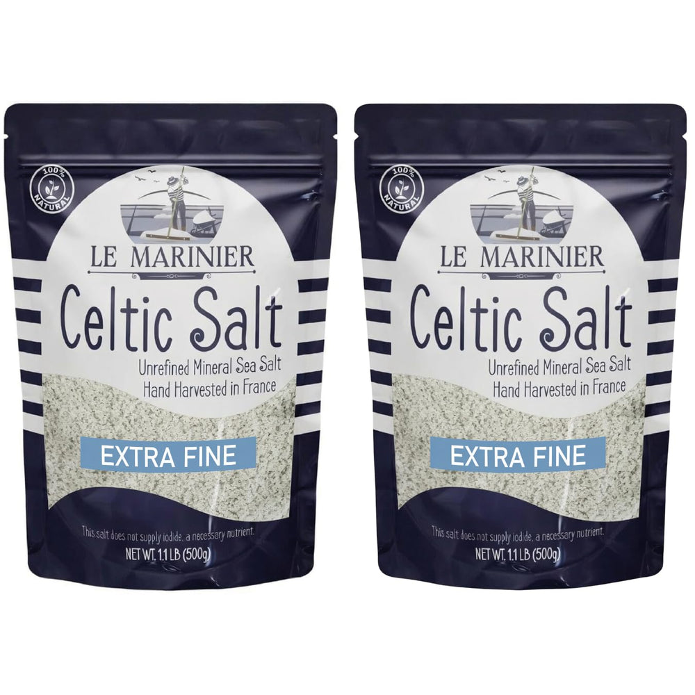 Le Marinier front packaging showing twin 1.1 lb bags and natural branding benefit clarity