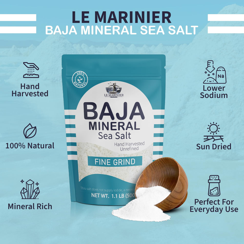 Le Marinier scoop and kitchen scale illustrating accurate salt measurements