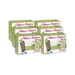 Le Pain des Fleurs front package showing organic buckwheat crispbread benefits