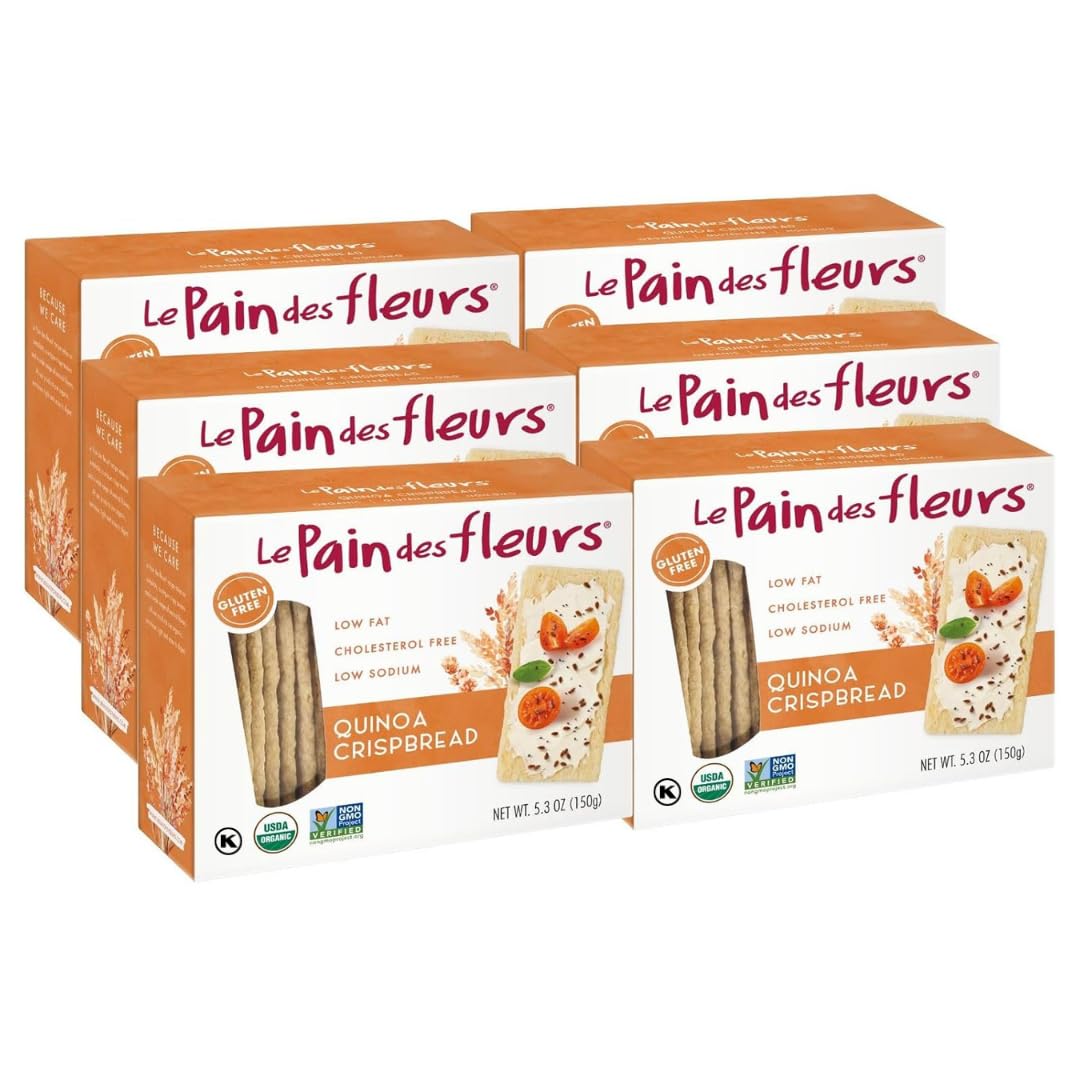 Le Pain des Fleurs front packaging showing quinoa cakes and organic label, clear snack choice