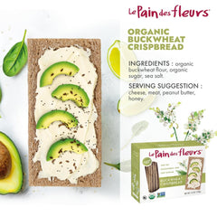 Le Pain des Fleurs stacked crispbreads highlighting sturdy crunch and portioning