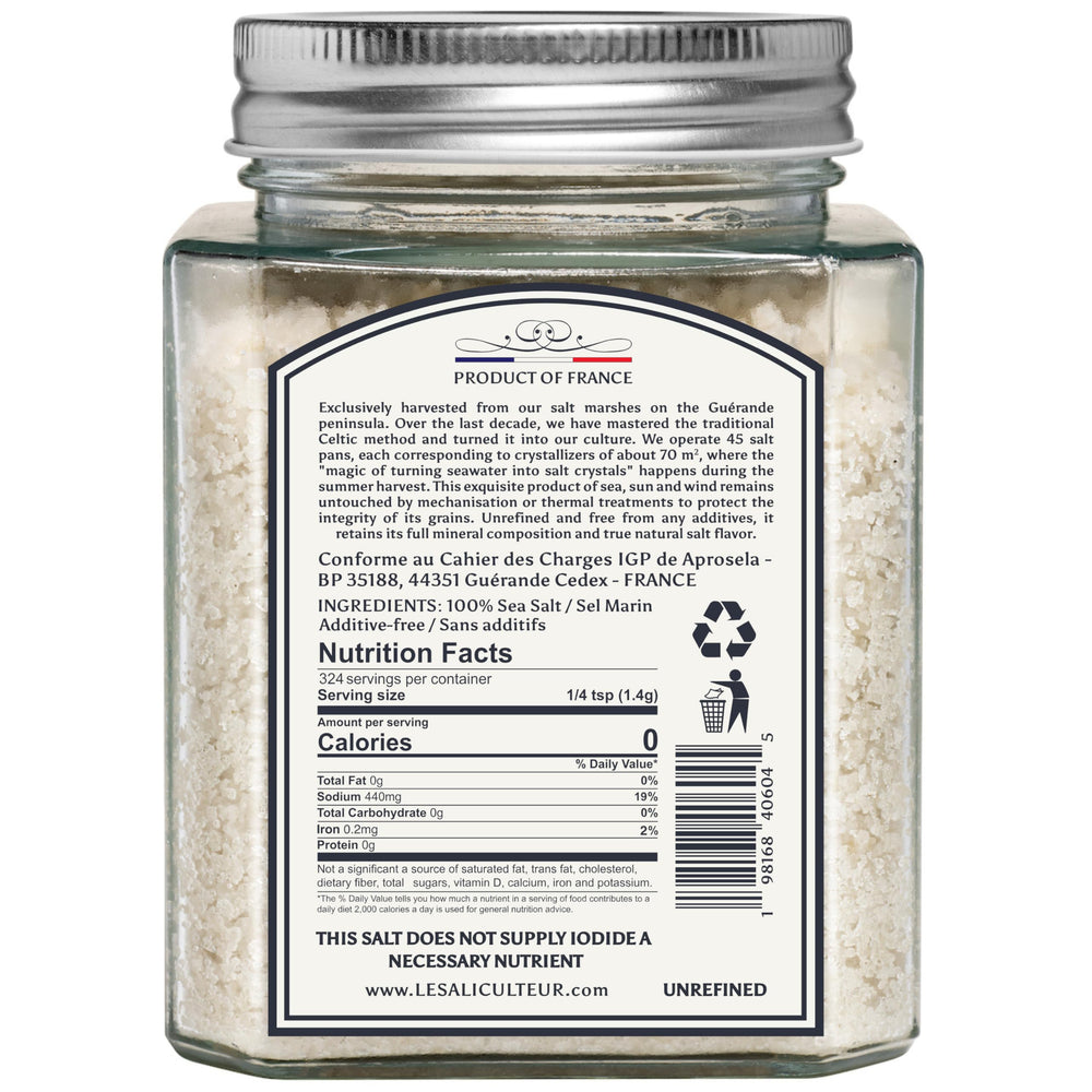 Le Saliculteur coarse grey crystals close-up highlighting mineral texture