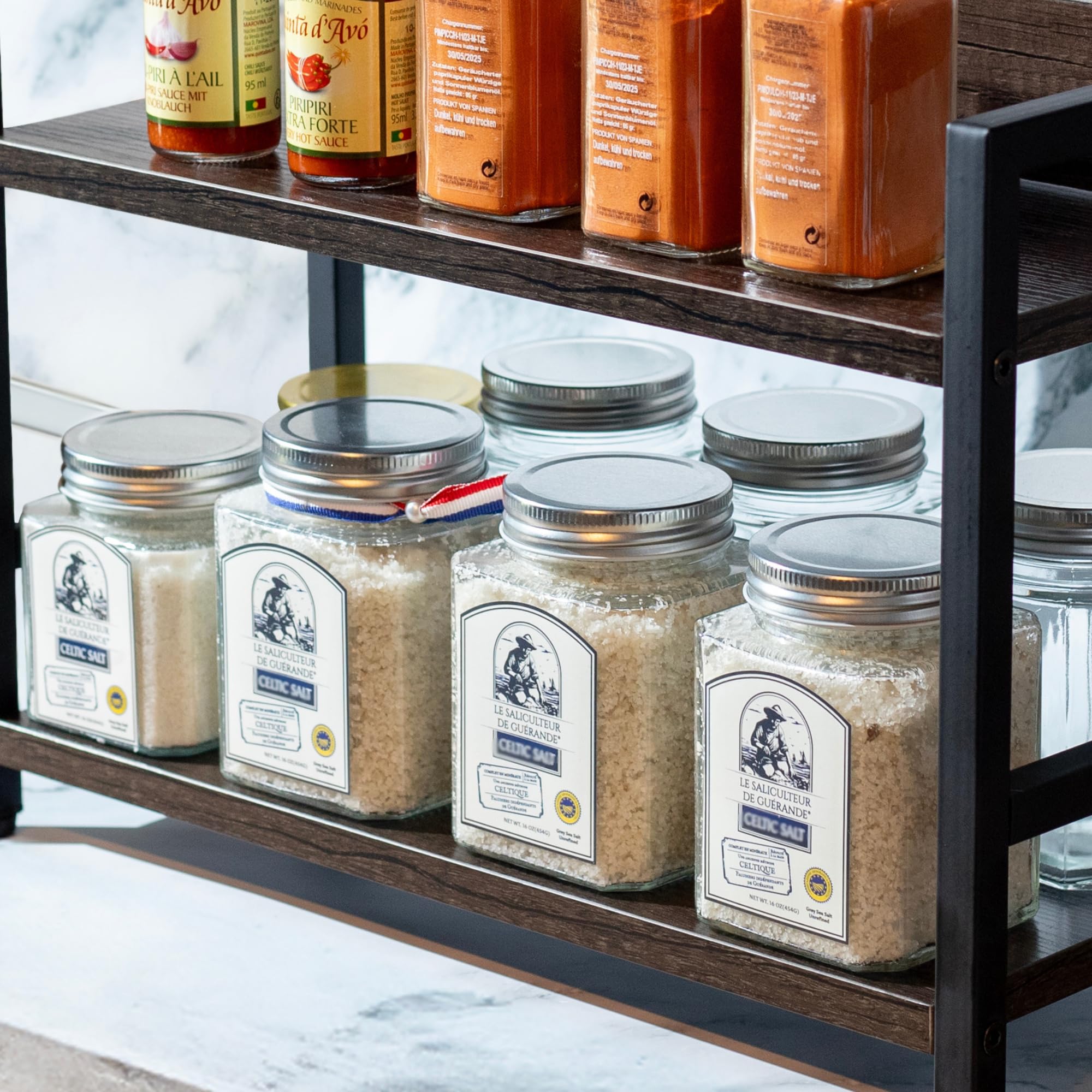 Le Saliculteur open jar with spoon portion ready to season and improve flavor