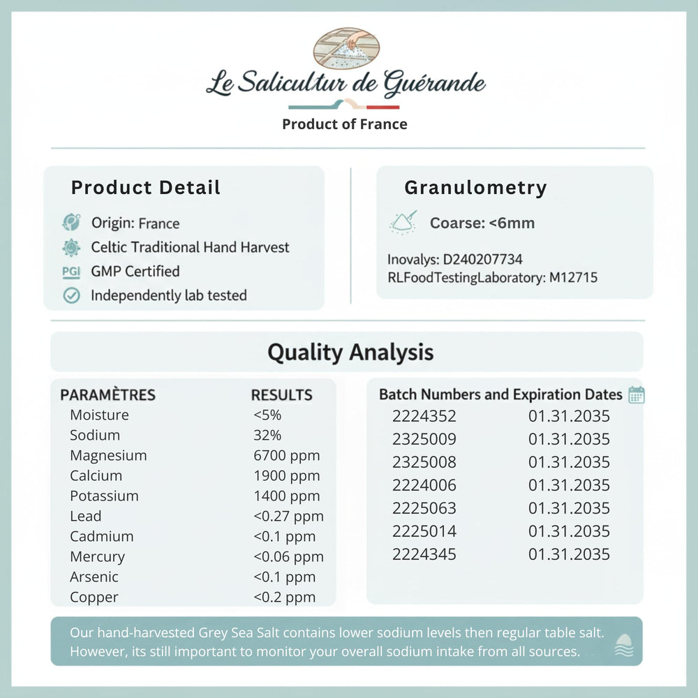 Le Saliculteur jar next to measuring scale illustrating 16oz size