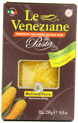 Le Veneziane front packaging showing four 8.8 oz gluten-free bags for pantry convenience