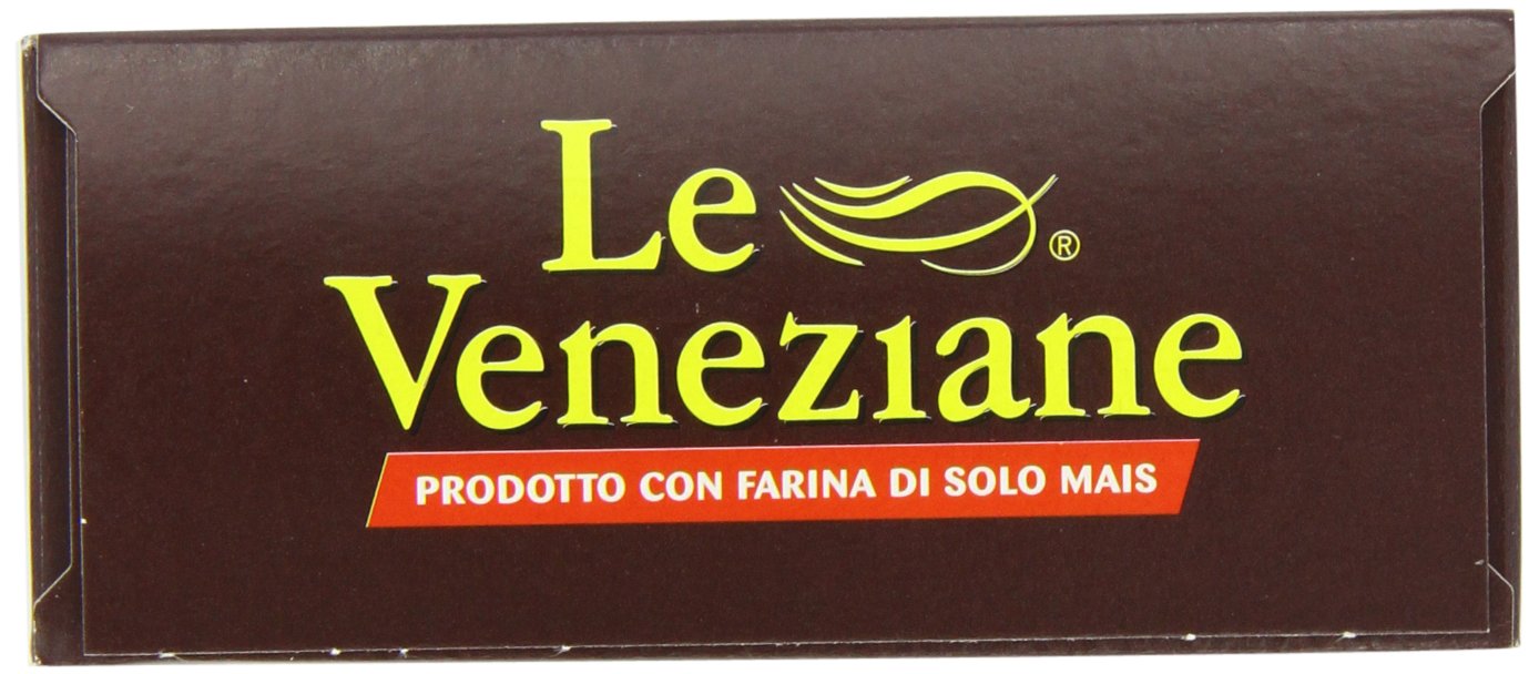 Le Veneziane pack label and certification details emphasizing gluten-free quality