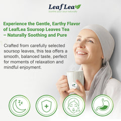 LeafLea unwrapped tea bag detail demonstrating sealed sachet and purity